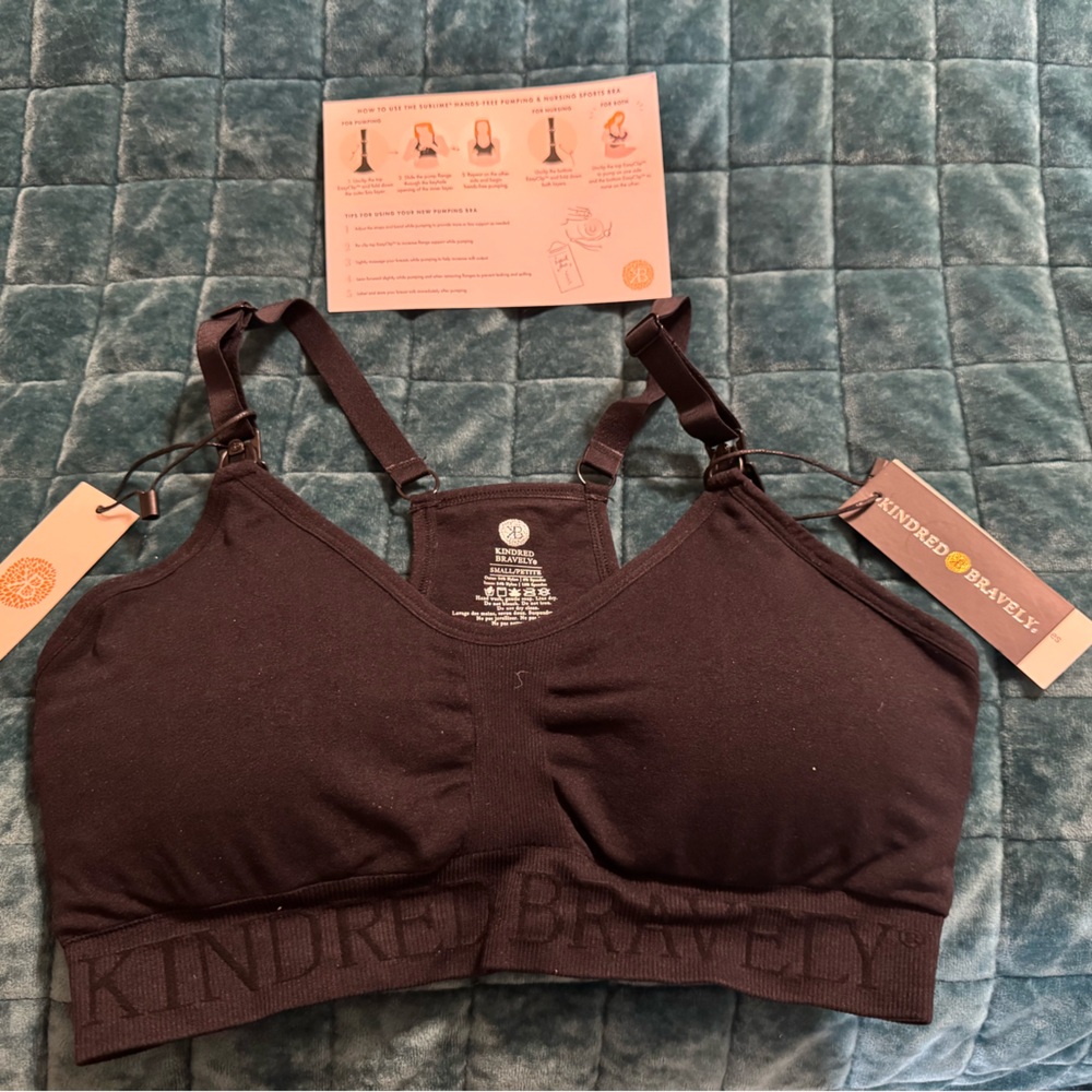 Kindred Bravely Black Nursing Bra with Adjustable Straps